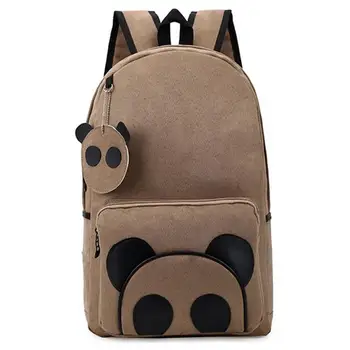 

Cute Cartoon Panda Backpacks For Girls Women Animals Suede School Backpack For Children Kids Female Daypack Bag Satchels 2018