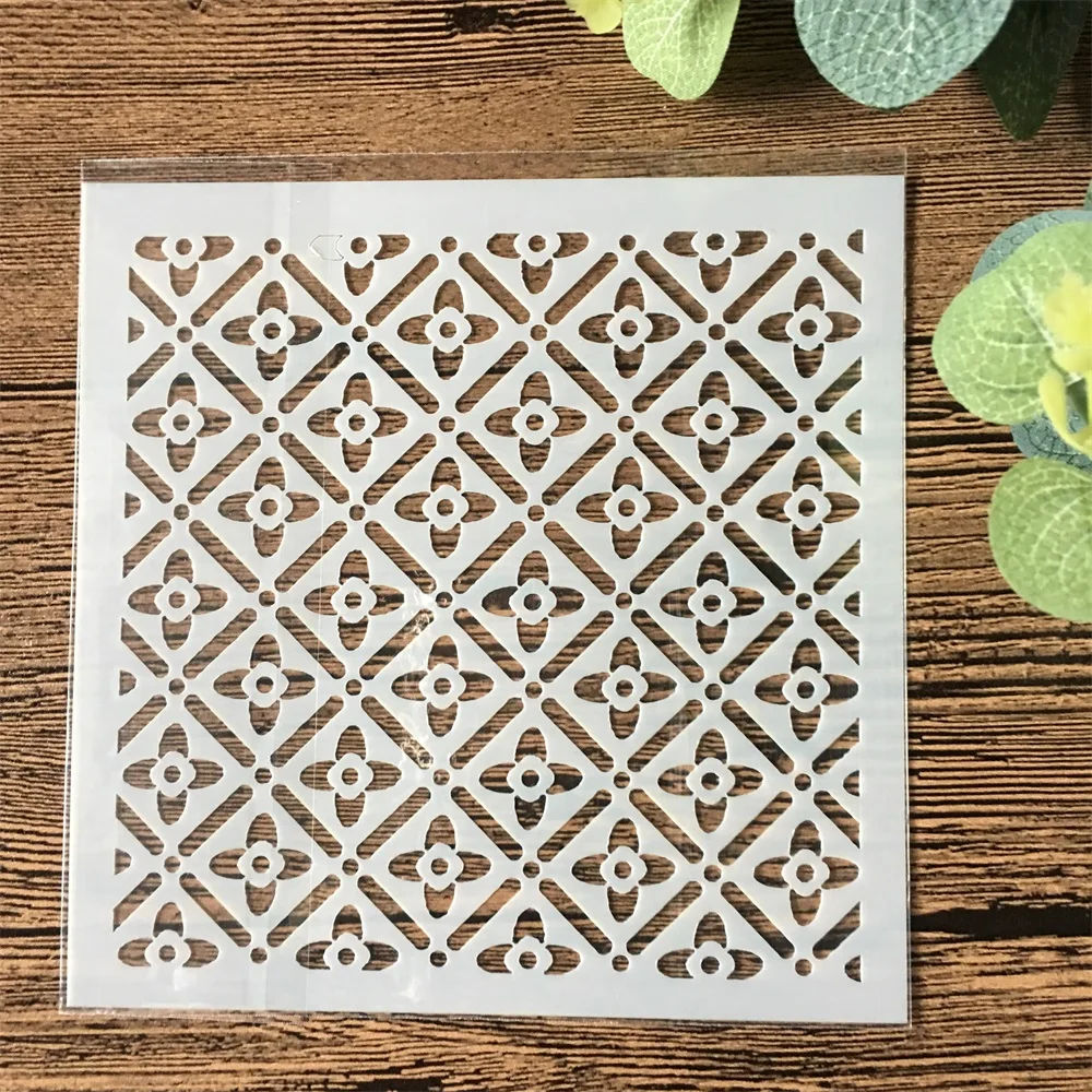 

1Pcs 13*13cm Clover Flower DIY Layering Stencils Wall Painting Scrapbook Coloring Embossing Album Decorative Template
