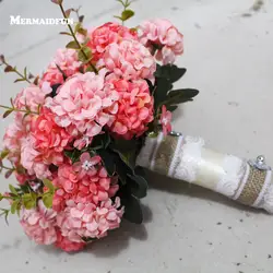 2019 реальные фотографии Искусственный Красный Кот Цветок Свадебный букет Красивые свадебные аксессуары невесты букет де Mariage
