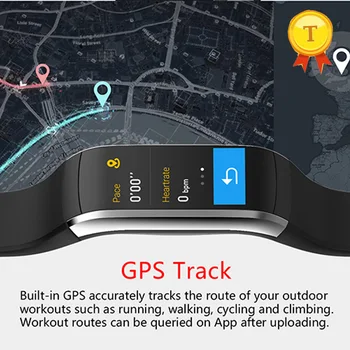 

Original GPS Bluetooth Smart Bracelet 0.96'' IP68 Waterproof Smartband NRF52832 512KB ROM Heart Rate Monitor Fashion Smart Band