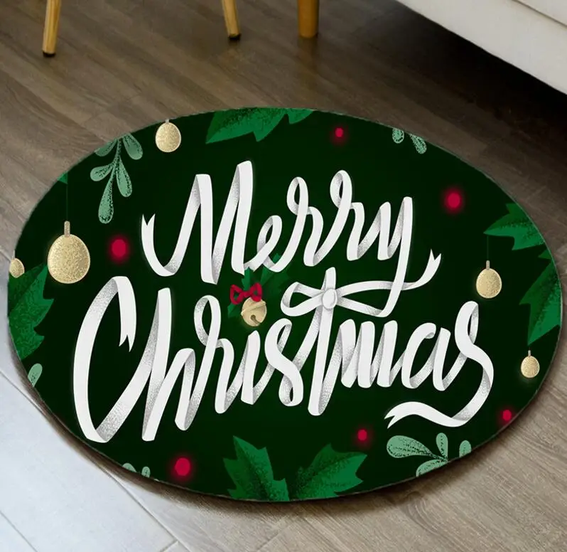 Рождественский напольный коврик 3D Санта-Клаус, нескользящий ковер для гостиной, рождественские украшения для дома, рождественские вечерние, новогодние - Цвет: C19