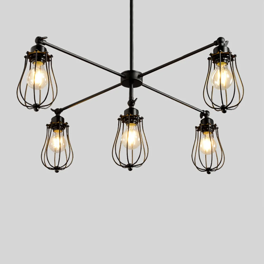 Wrought-Iron-Pendant-Lights-Vintage-Industrial-Lighting-Office-Hotel-Kitchen-Island-LED-Light-Black-Antique-Pendant (2)