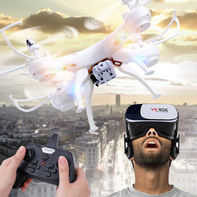 RC Quadcopter Drone with Camera with VR Glass FPV Drones WiFi Phone Control Live Video Photo RC Helicopter UAV Dwi Dowellin D4