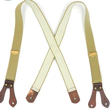 Хаки повседневные Замшевые Кожаные мужские подтяжки для взрослых