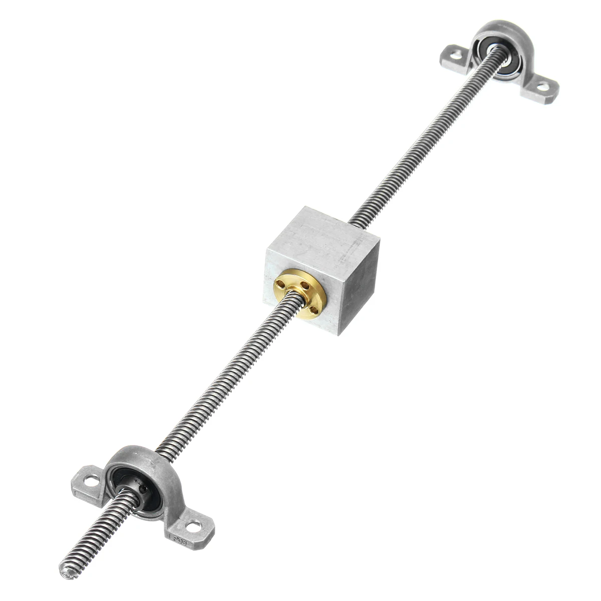  Horizontal Shaft 350mm T8 Dual Rail Lead Screw Rod Linear Coupling Support Guide & Lead Screw RodSe