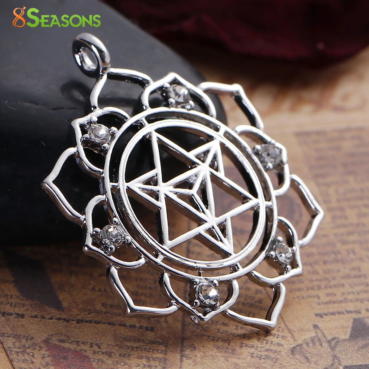 8 сезонов цинковый сплав Merkaba медитация Подвески Круглые серебристый цвет