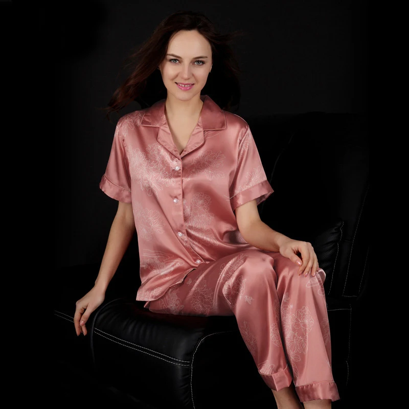 Buy New Autumn Spring Short Sleeve Long Pant Sleepwear