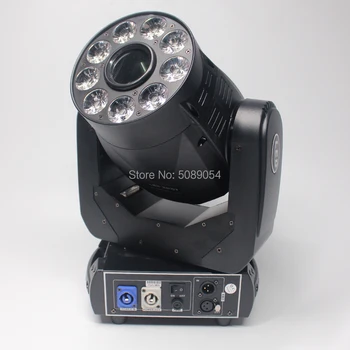 

2pcs RGBWA UV 6IN1 LED Spot Wash Moving Head Light 1x75W + 9x12W LED Spot Washer Moving Head light