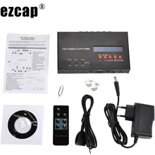 HD 1080P HDMI/Ypbpr/CVBS AV составной компонент, видео микрофон, вход, Карта видеозахвата, коробка с записью по расписанию времени