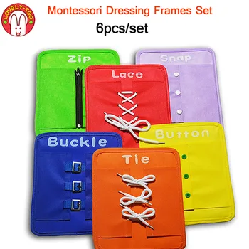 

Montessori Dressing Frames Set Baby Basic Lacing Children's Toys Early Education Preschool Toy Juguetes Brinquedos