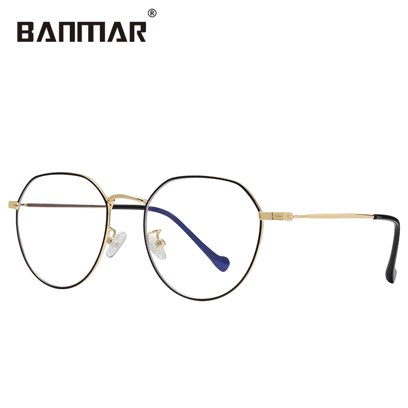BANMAR анти-голубые легкие Компьютерные очки для мужчин и женщин, игровые очки для чтения с голубым лучом, очки с блокировкой, сверхлегкие очки, A1907 - Цвет оправы: C1 BLACK GOLD