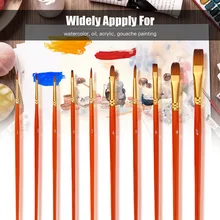 50 шт в наборе, набор нейлоновых волосяных набор кистей для рисования художника Краски щетка много разных средах кисти для акварель гуашь масляная живопись