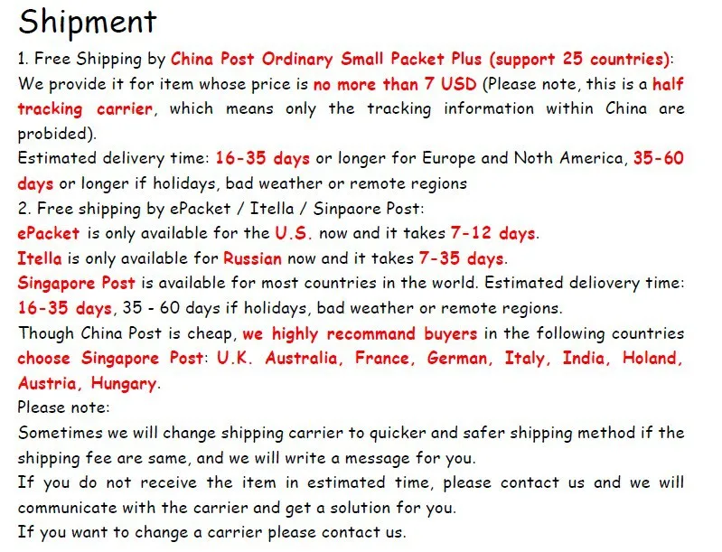 shipment