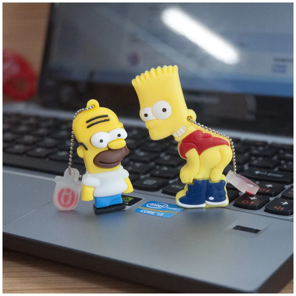 Новое поступление usb флеш-накопитель Homer and Bart, мультяшный USB флеш-накопитель 16 ГБ, usb флеш-накопитель 4 ГБ/8 ГБ/16 ГБ/32 ГБ/64 ГБ, USB подарки