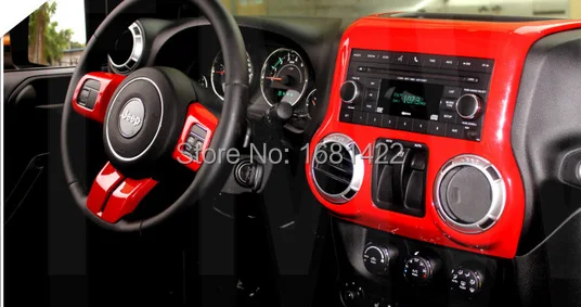 New Arrival Interior Car Trim 3d Carbon Fiber Red Sticker