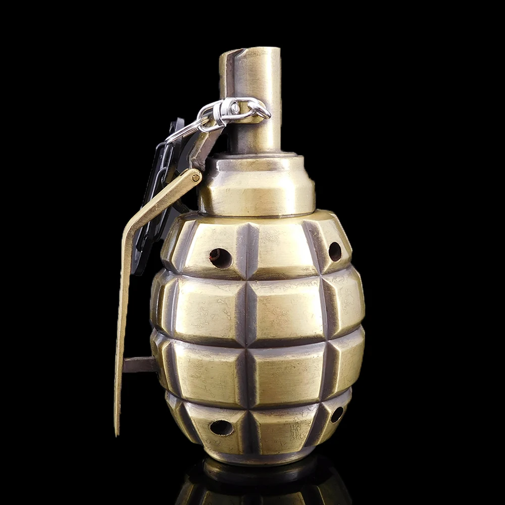 Large grenade jet gas lighter for cigarettes,novelty gadget torch