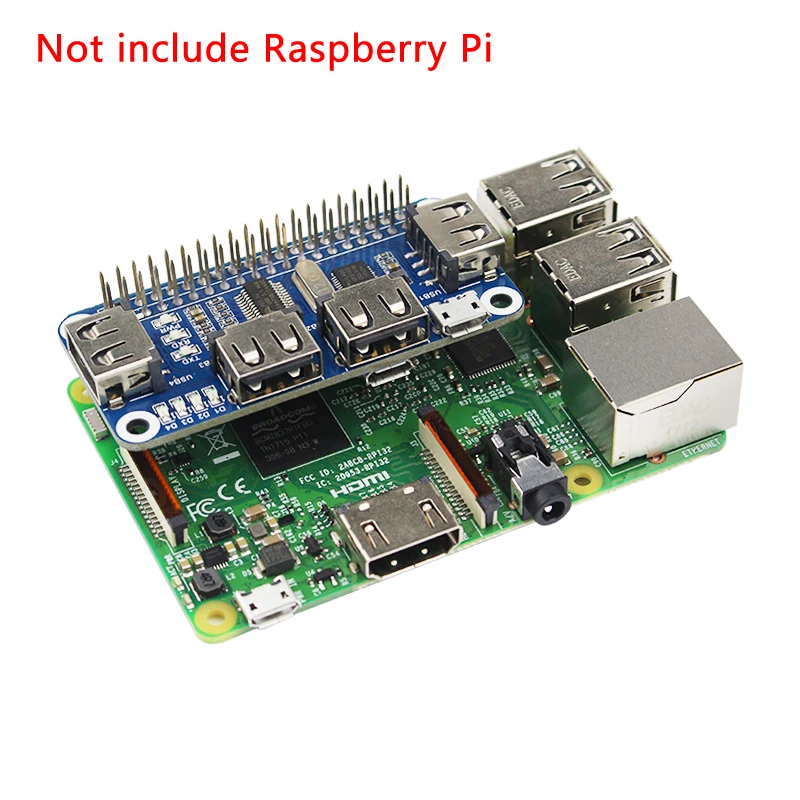 Raspberry Pi usb-хаб HAT Плата расширения 4 порта USB для UART для последовательной отладки для Raspberry Pi 3 Model B Plus 3B Zero W 1,3