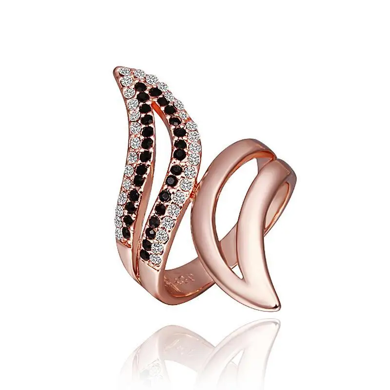 R368 Wholesale High QualityNickle Free Antiallergic New Fashion Jewelry 18K Real Gold Plated Ring For Women