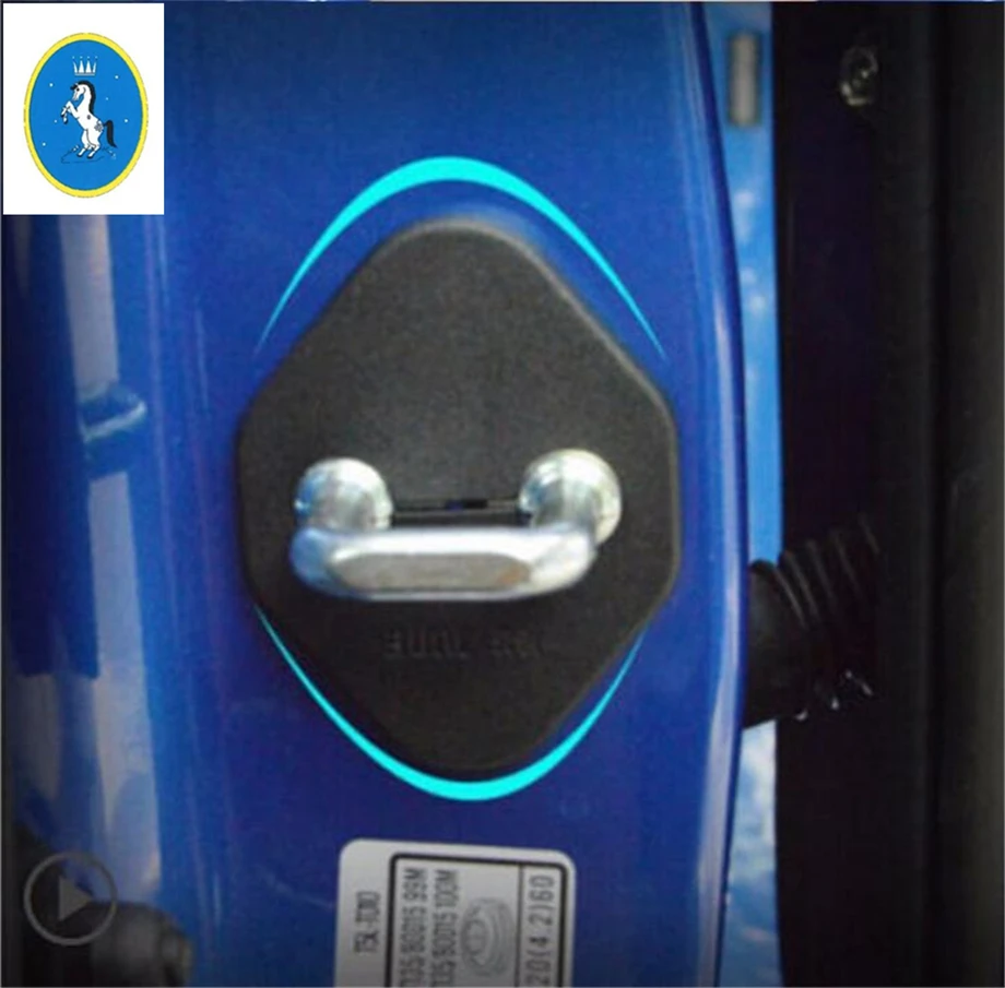 Yimaautotrims السيارات اكسسوار سيارات قفل الباب حامي غطاء إطاري ملصق تريم لتويوتا C-HR CHR 2016 2017 2018 2019 البلاستيك