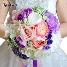 Романтичный свадебный букет, смешанные цвета, брошь, свадебные аксессуары, букеты, Искусственные Свадебные цветы, свадебные букеты FE11