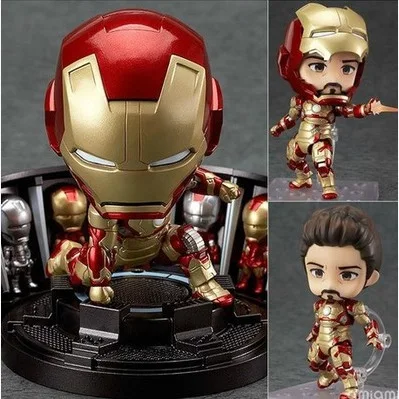 Цена Marvel Мстители Железный человек милый в версии Nendoroid ПВХ #349 фигурку