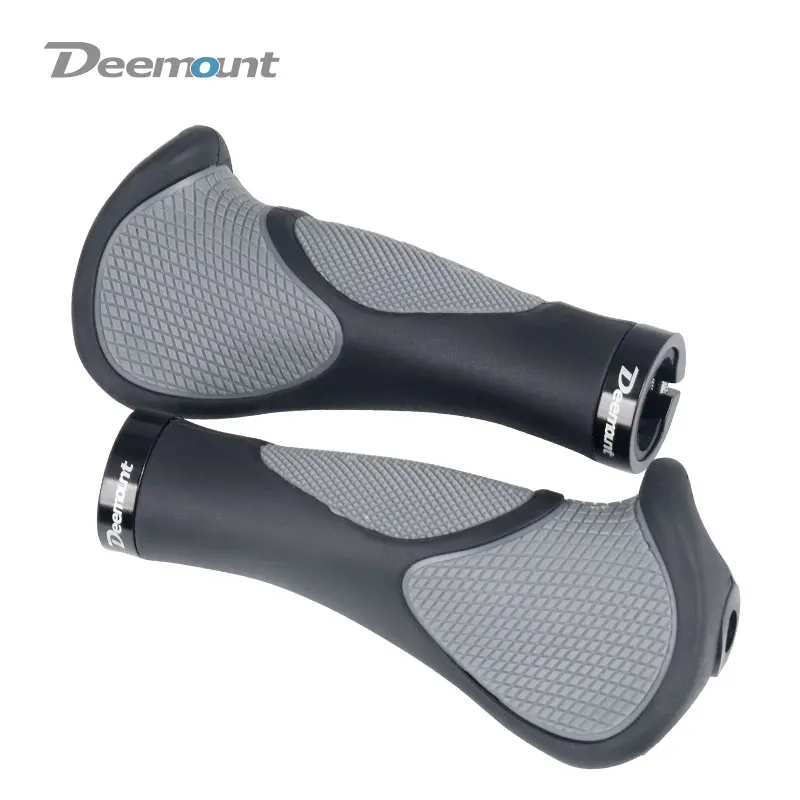 Deemount Comfy Cycling Hand Grips Black Grey Dual Color Tone Grip Handlebar End Sheath Casing Hand Rest Good Fit to Palm