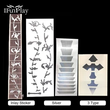 DIY электрическая акустическая гитара Инкрустация Стикер Дерево жизни гриф маркеры наклейки гриф наклейка s для народных гитарных РА серебро