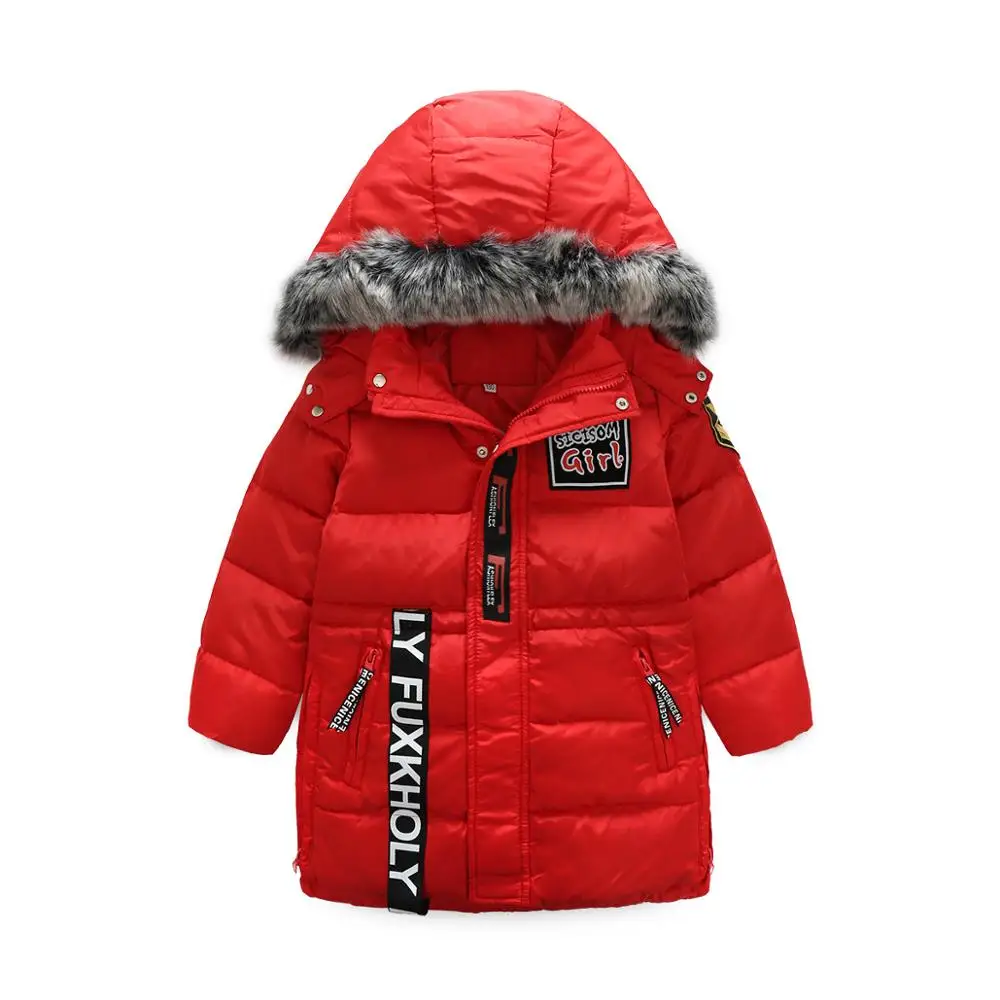 

new medium-sized boys clothing children can be removable cap unloading collar thickening warm white duck down jacket