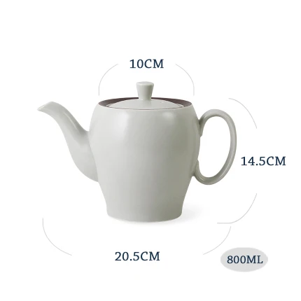 Краткое белая луна керамические чашки кофе и соусы фарфоровая посуда красный чашки чая устанавливает толщиной 200 мл/310 мл /800 мл пигментированные чашки - Цвет: Coffe Pot