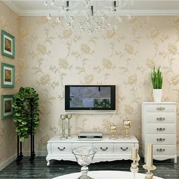 

3D stereo pastoral non-woven wallpaper warm bedroom living room sofa dormitory Guest house background wallpaper