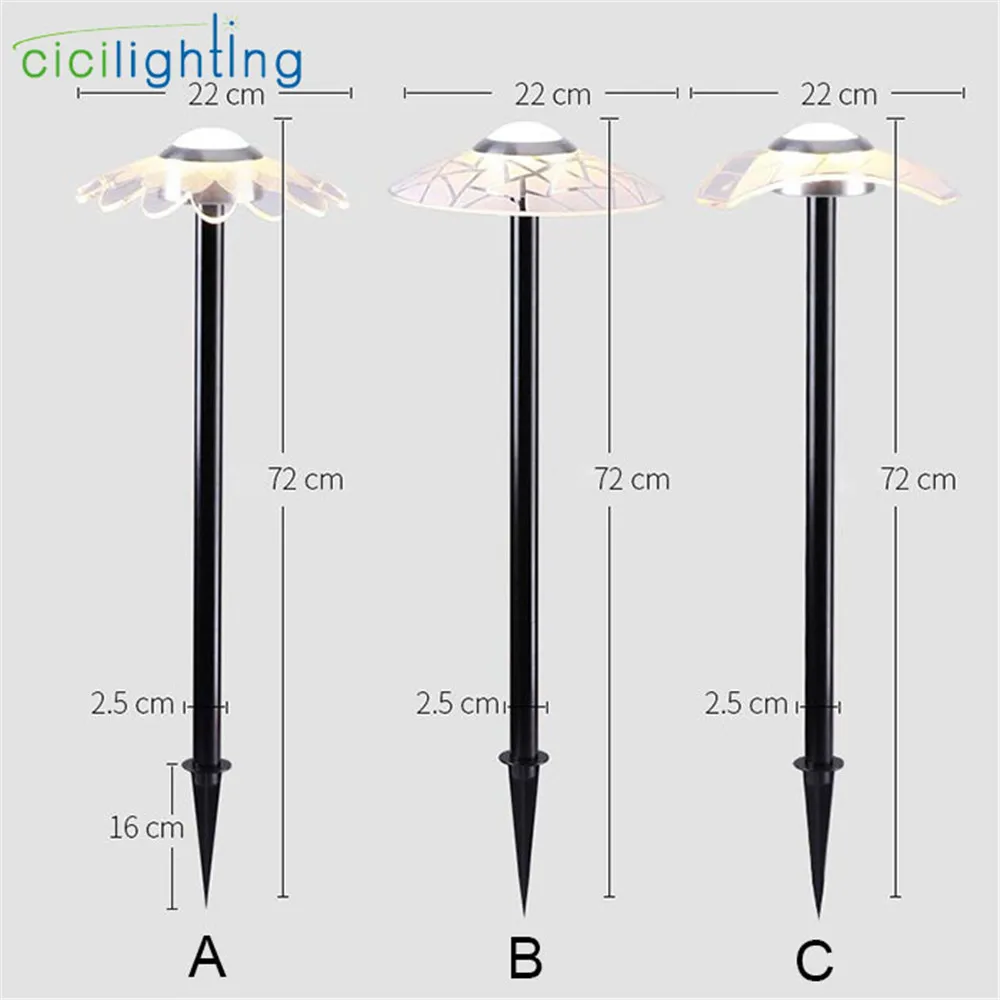 Художественный Декор L72cm садовый двор СВЕТОДИОДНЫЕ лужайки акриловый абажур наружная дорожка лампа промышленный декоративный светодиодный прибор наружного освещения