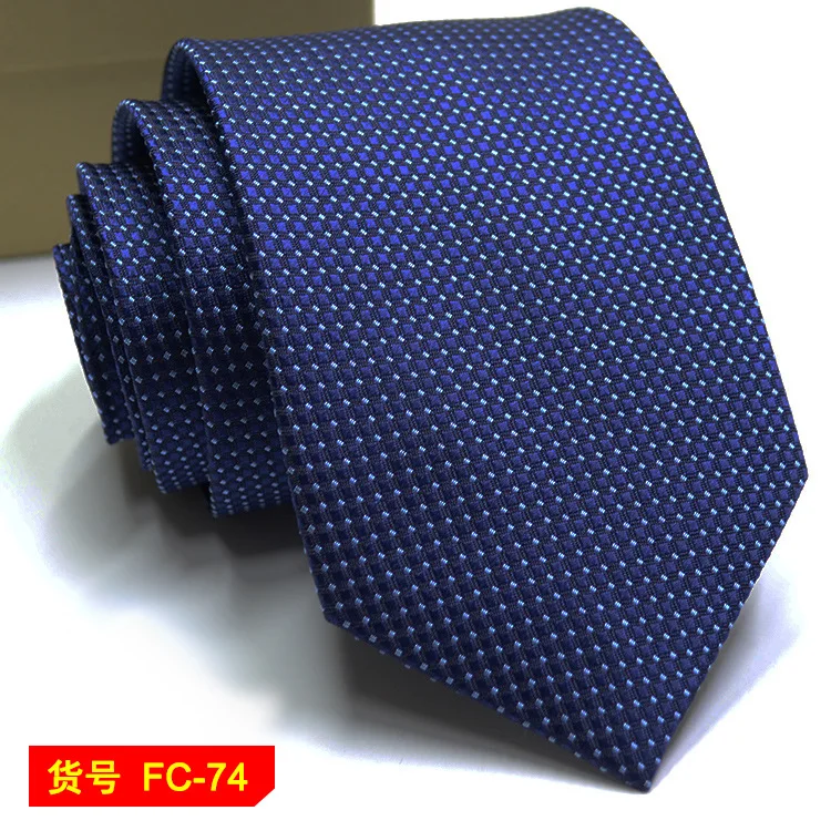 100 стильные шелковые мужские галстуки в полоску с цветочным принтом 8 см жаккардовые Аксессуары для галстуков повседневная одежда галстук свадебный подарок для мужчин - Цвет: FC-74