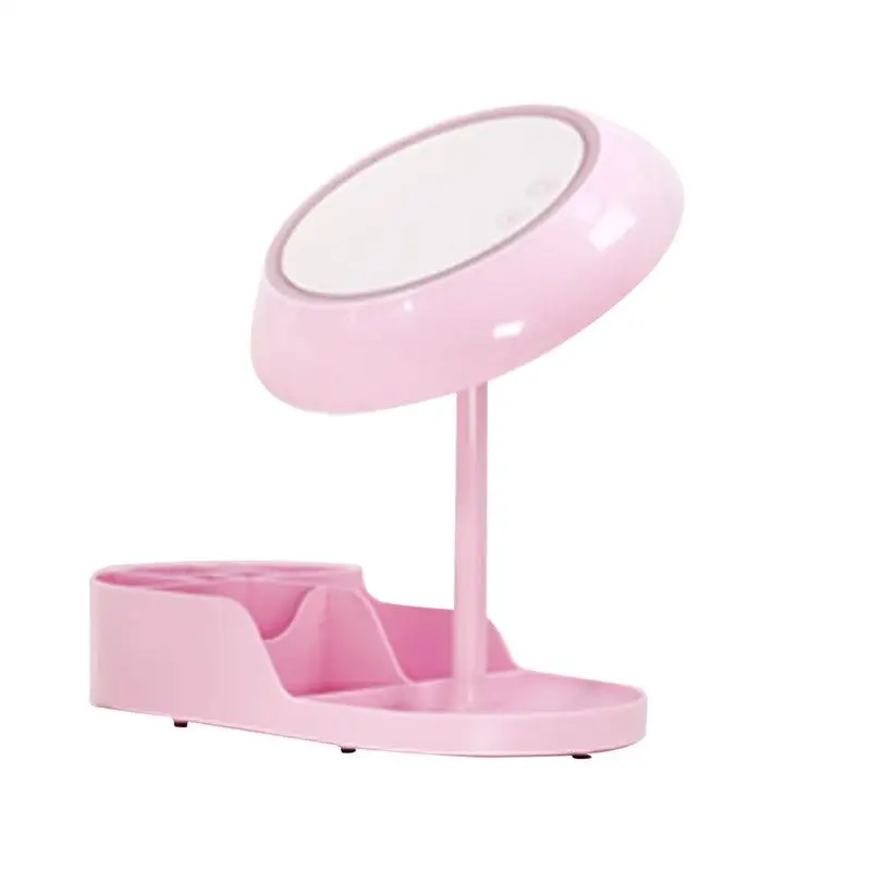 

1pc Multipurpose Double Sided Mirror Magnifying Glass Rechargeable Desk Lamp LED Vanity Mirror for Women Makeup