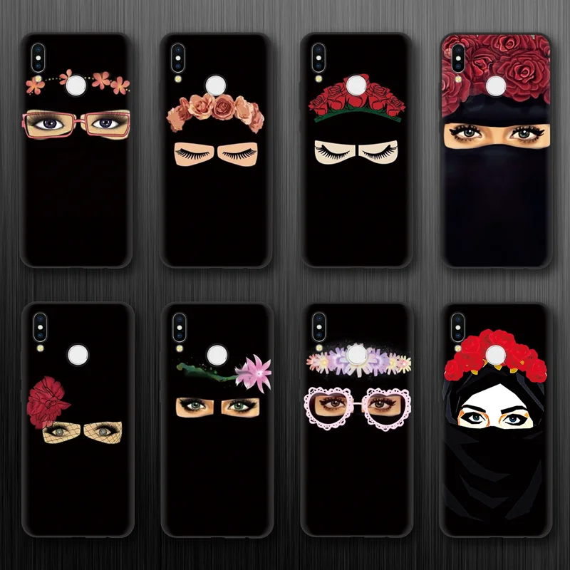 

For Huawei Honor P Smart 8X 9 10 Lite 7A Pro 6A nova 3 3i 2i Gril cover For iPhone 6 Plus XS Max X XR 5 7 8 S SE Black TPU Case