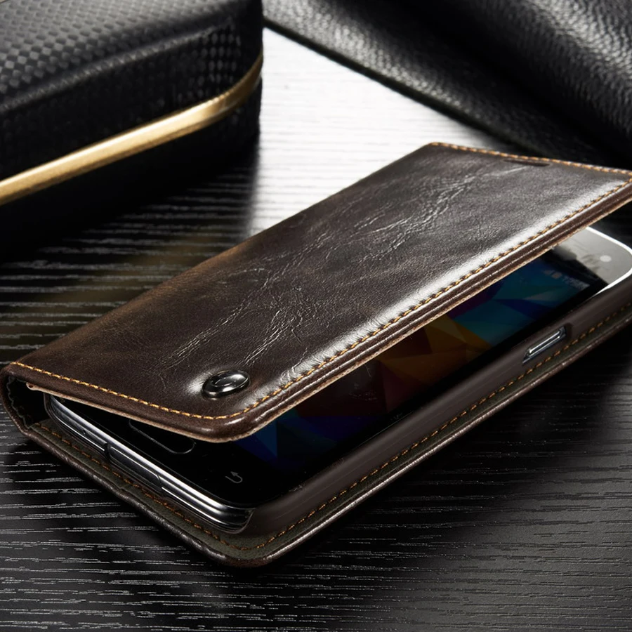 De Lujo Original del teléfono caso de la sFor Fundas Samsung Galaxy S5 caso Coque Samsung S5 mini G800 Auto billetera magnética cubierta