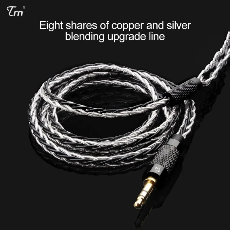 

TRN 8 Core Upgraded Silver Plated Earphone Cable 3.5mm/2.5mm Plug MMCX /2PIN 0.75mm 0.78mm interface Detachable Replace Cables