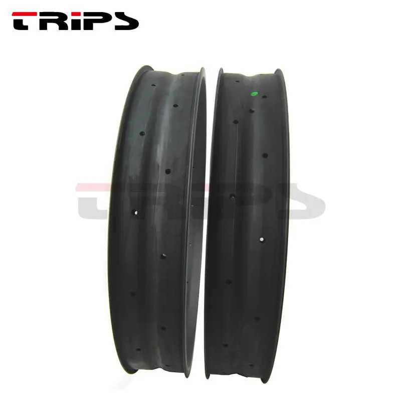 Top TRIPS 100mm width carbon fat bike rims 26er fat snow rim double layer fatbike hookless 26" Snow Bike Fatbike Carbon Wheels Rim 8