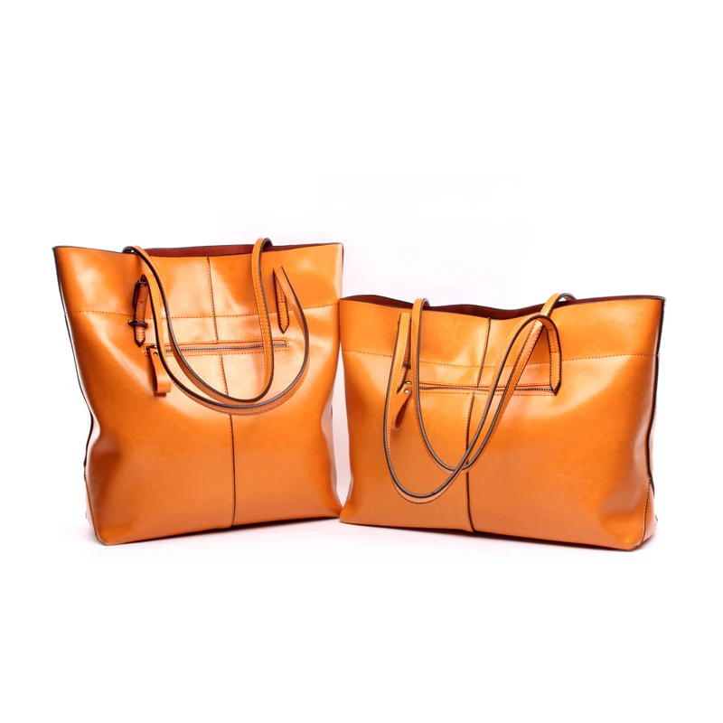 

2017 Fashion Genuine Leather Handbags Women High quality Vintage Shoulder Bag Women's Large Tote Bags Casual Leather Bolsos