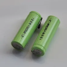 2-10 шт 1,2 в перезаряжаемая 4/5AA батарея 1500mah 4/5 AA nimh Ni-MH 14430 ячейка с паяльными вкладками для электробритвы зубных щеток