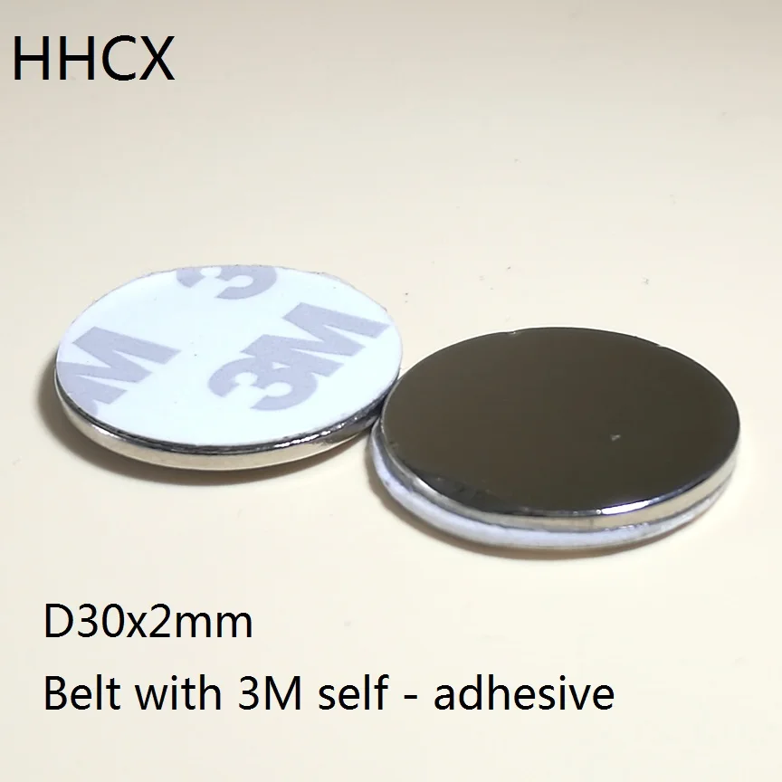 10 шт./лот дисковый Магнит 30x2 мм N35 Сильный диск NdFeB Магнит 30*2 мм ремень с 3 м самоклеющиеся неодимовые магниты 30 мм X 2 мм
