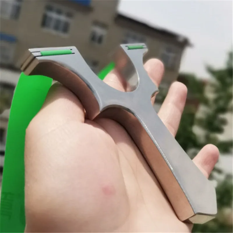 Рогатка из нержавеющей стали для охоты плоская резиновая лента игр на открытом