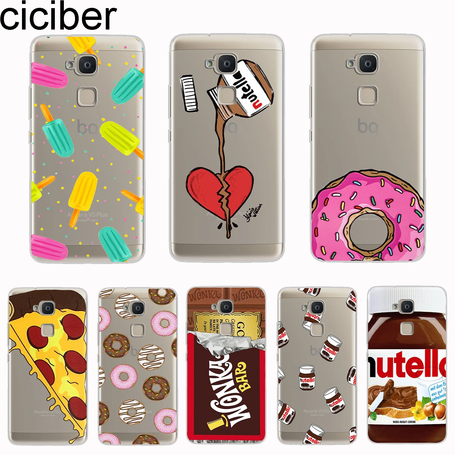 

ciciber Donuts Chocolate Coque For BQ Aquaris X2 X Pro V VS U U2 Lite Plus Phone Cases For Aquaris E5s M5 M5.5 M4.5 X5 Soft TPU
