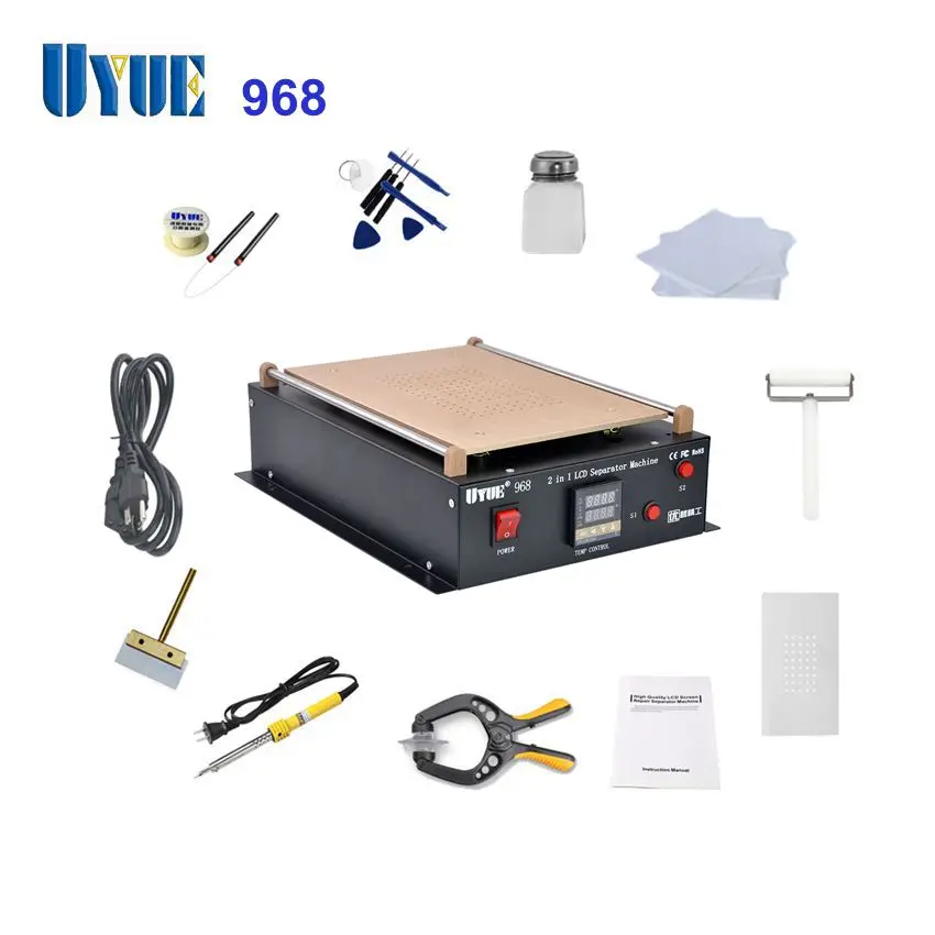

UYUE 968 14 inch Build-in Dual Vacuum Pump LCD Separator Split Screen Repair Machine for Samsung Tablet PC