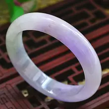 Кремовый лед через фиолетовый нефритовый браслет ледяные клеевые виды Изумрудный светло-фиолетовый нефритовый браслет