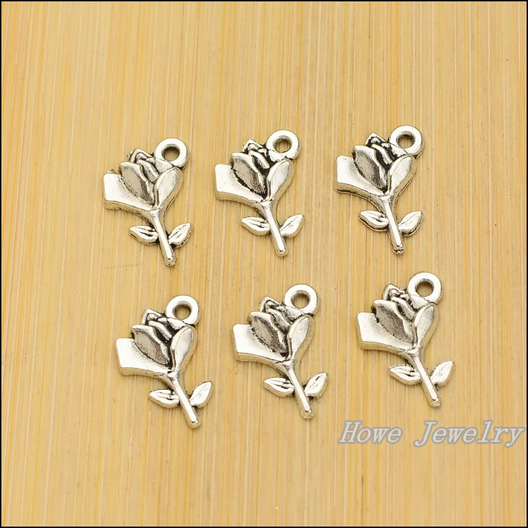

50 pcs Vintage zinc alloy charms Flower pendant DIY Bracelet Necklace metal jewelry accessories Making