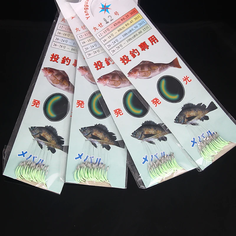 SEAPESCA Высокоуглеродистая сталь светящиеся колючие крючки 30 шт./лот 12 18 # червяк для