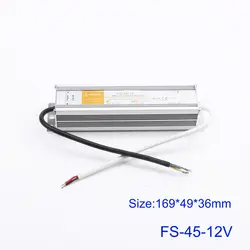 FS-45W-12V ac dc конвертер хорошее качество воды доказательство IP67 водонепроницаемый трансформатор для светодиодных ламп Электронный Алюминий