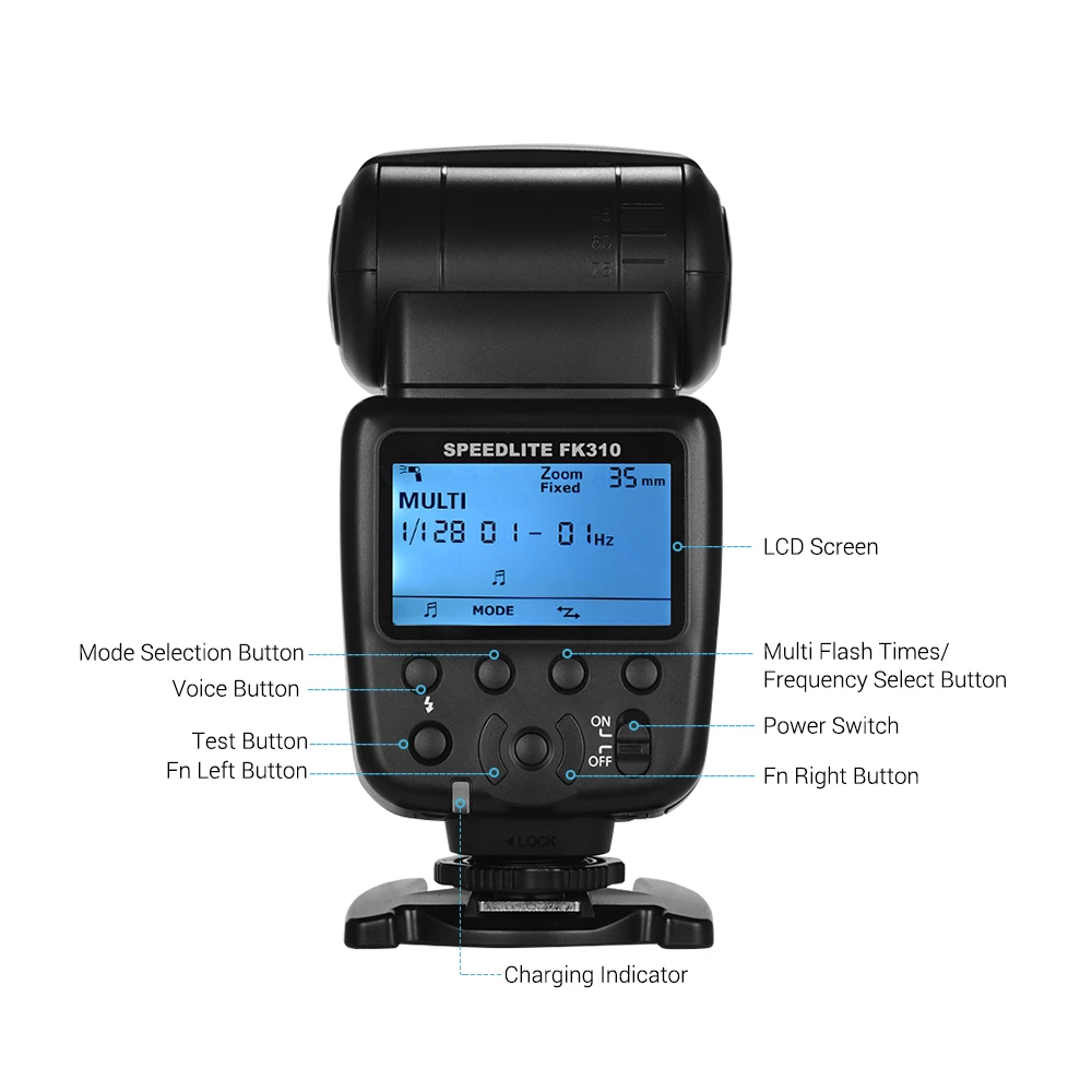Universal Wireless Camera Flash Light Camera Speedlite GN33 LCD with Mini Stand For Canon Nikon Sony Olympus Pentax DSLR on camera flash camera flash