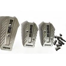 3 шт. 1 комплект Момо стиль nero автомобильные педали велосипедные универсальные ручные тормоза ножная педаль Нескользящие черные Серебряные спортивные педали велосипедные