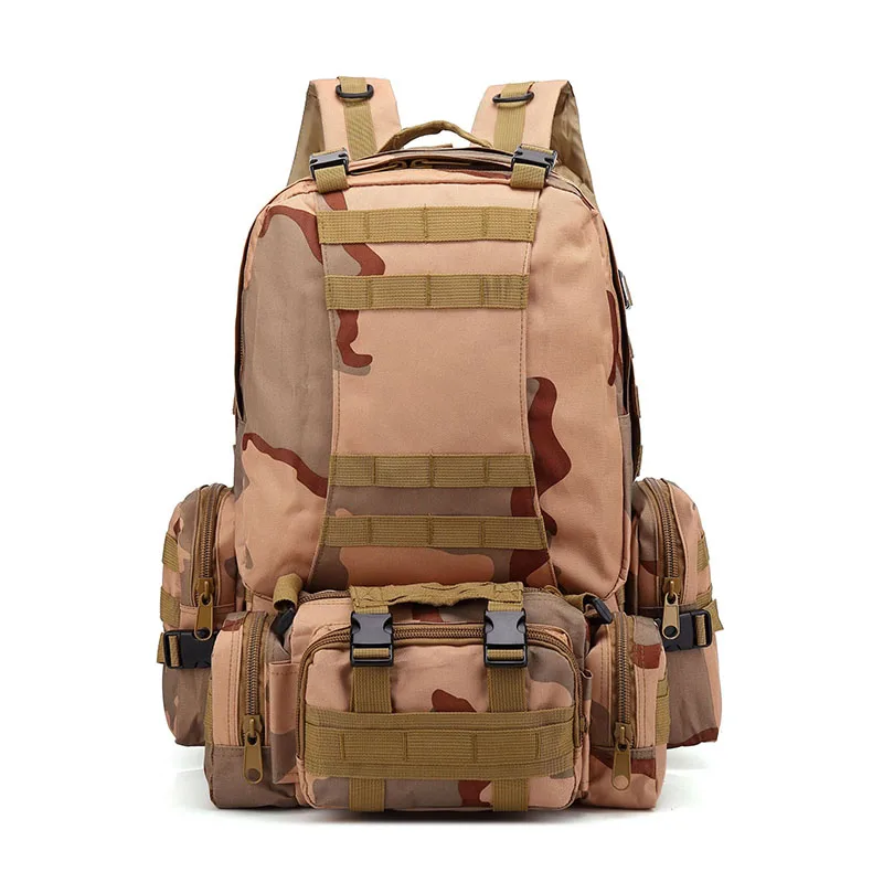55L Military Tactical Backpack Assault Pack Outdoor Camping Hiking Travel Bag Cycling Climbing Rucksack Kitbag (26)